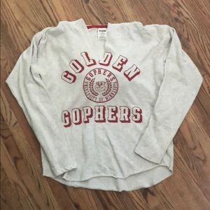 U of M Gopher PINK like new grey sweatshirt